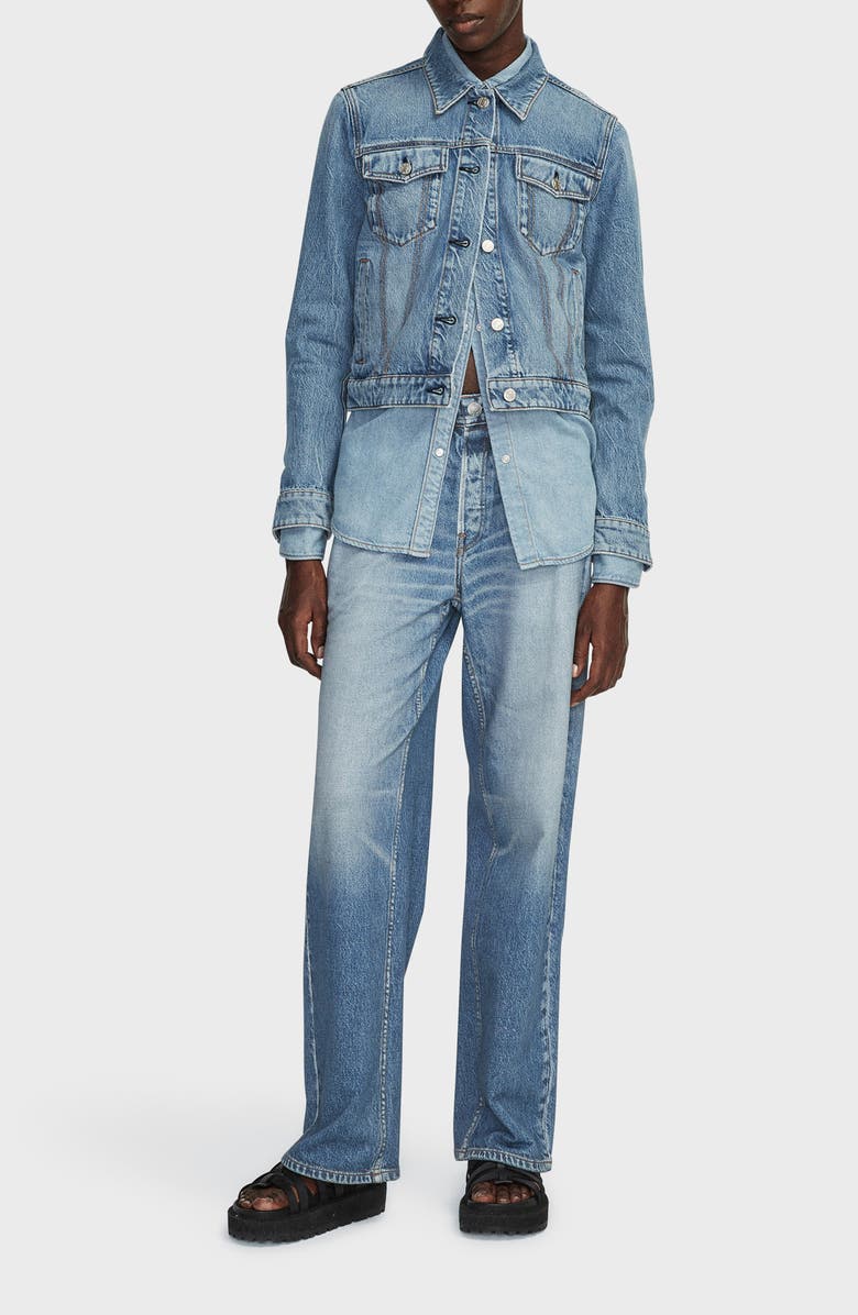 rag & bone Miramar Wide Leg Cotton Terry Sweatpant Jeans, Alternate, color, Noosa