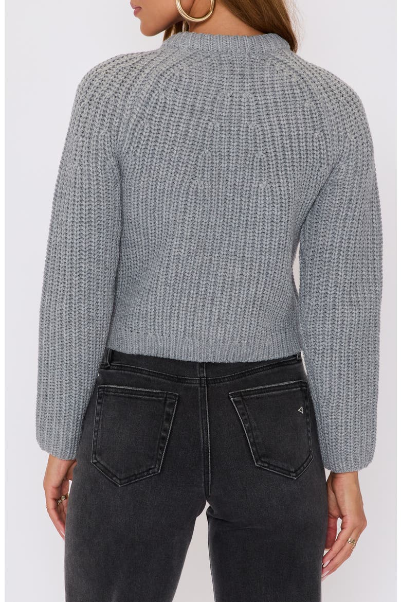 Aurora Crewneck Cardigan, Alternate, color, GREY