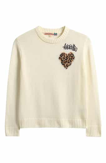 Vintage Havana Kids' Amore Mio Leopard Heart Sweater