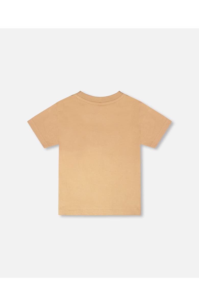 Deux par Deux Organic Cotton Gorilla Print Short Sleeve T-Shirt, Alternate, color, Beige