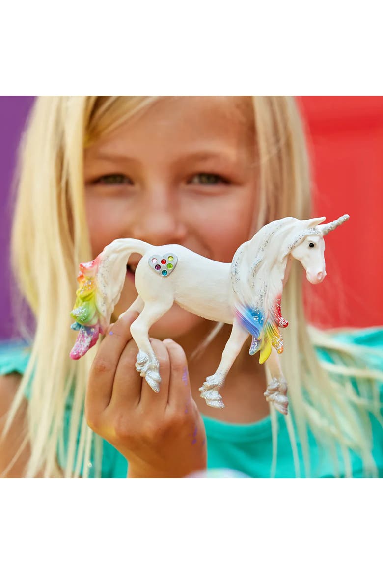 Bayala Rainbow Love Unicorn Stallion Toy Figure, Alternate, color, Multicolored