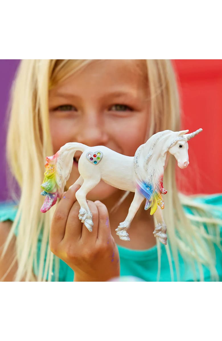 Schleich Bayala Rainbow Love Unicorn Stallion Toy Figure, Alternate, color, Multicolored