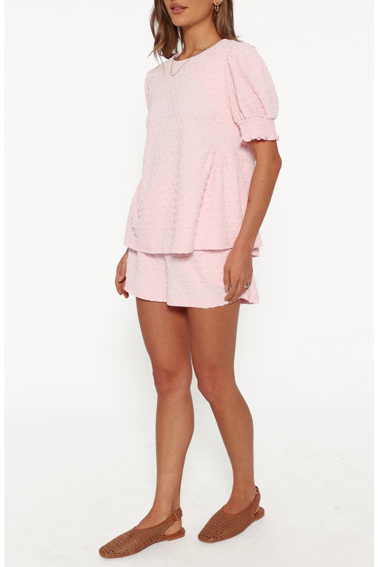 Gail Textured 2-Piece Short Set, Alternate, color, PINK