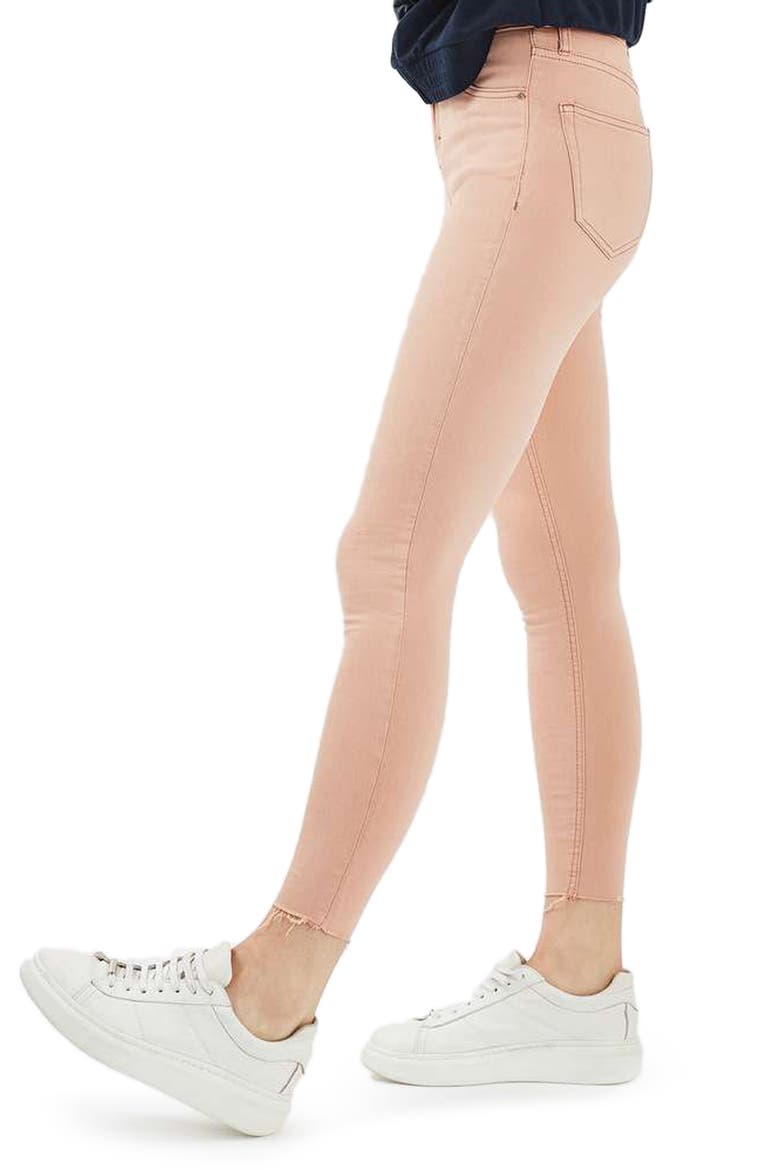 Jamie Raw Hem Skinny Jeans, Alternate, color, DUSKY PINK