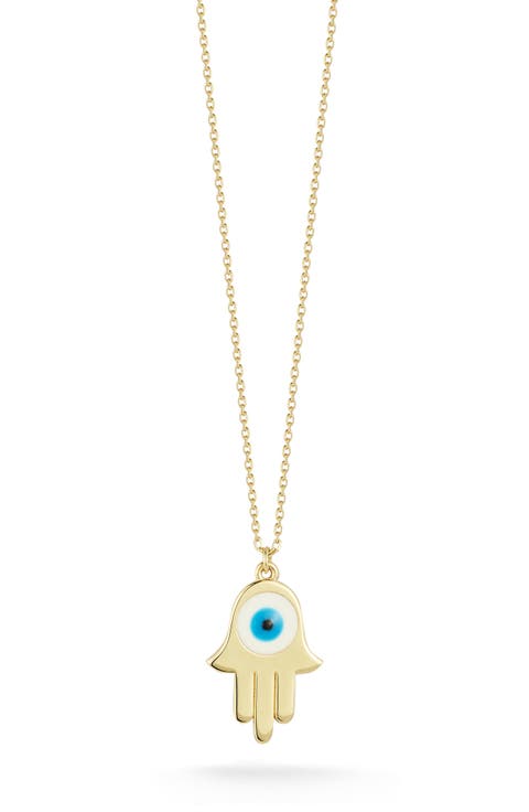 Evil Eye Hamsa Pendant Necklace