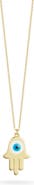 Ember Fine Jewelry Evil Eye Hamsa Pendant Necklace