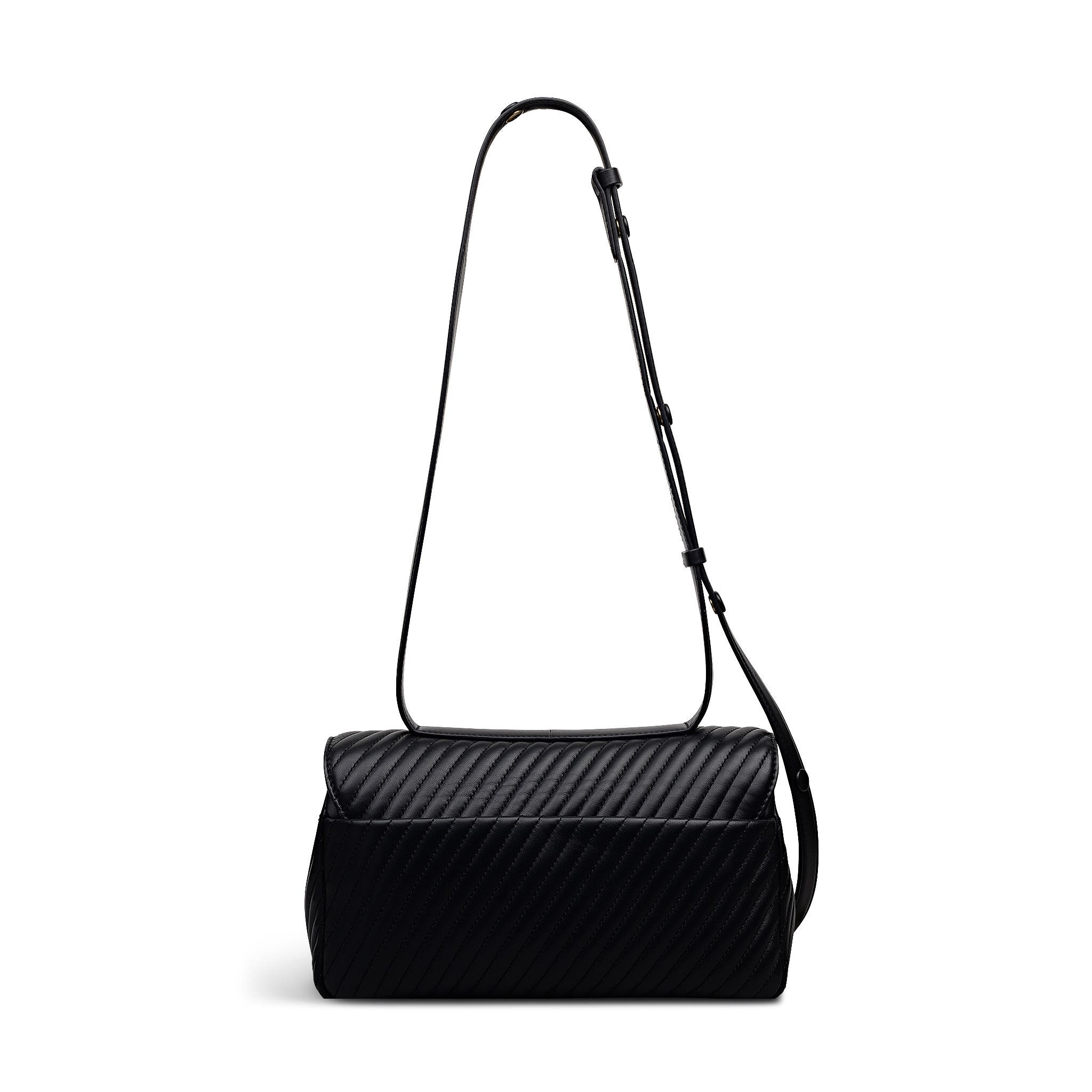 Radley The Belsize - Quilt Medium Flapover Crossbody Bag, Alternate, color, Black
