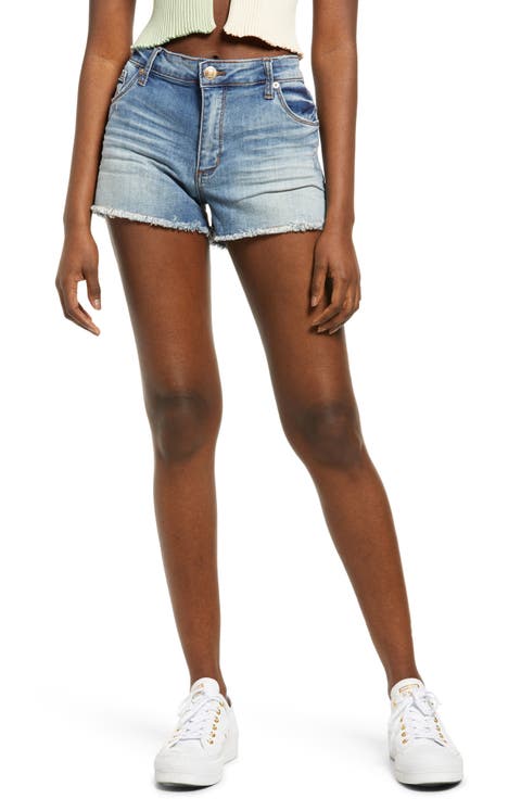 Aubrey High Waist Cutoff Denim Shorts (San Marino)