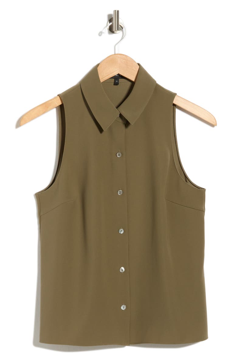 Sleeveless Shirt with Spread Collar, Alternate, color, KALAMATA