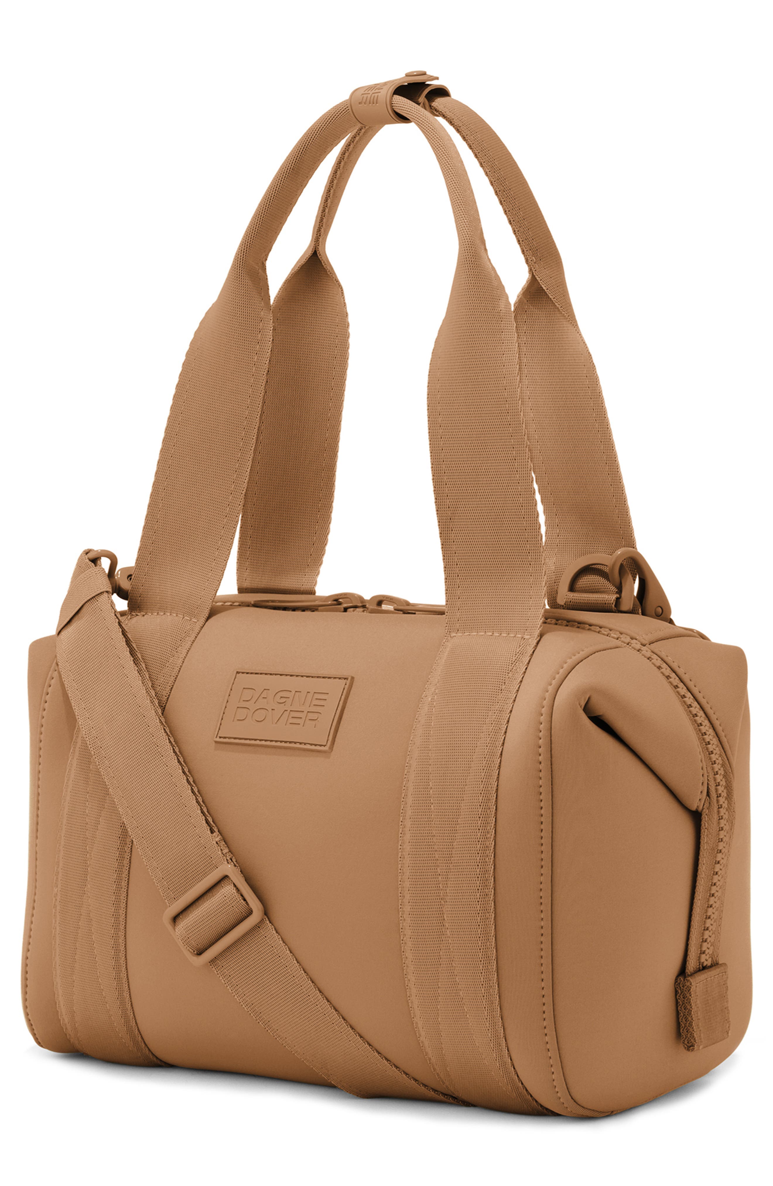 Landon Small Neoprene Carryall Duffle Bag, Alternate, color, CAMEL