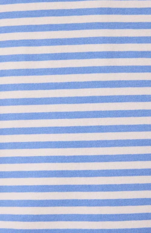 The Cat's Pajamas Pima Knit Simple Set Stripes Dots In Blue