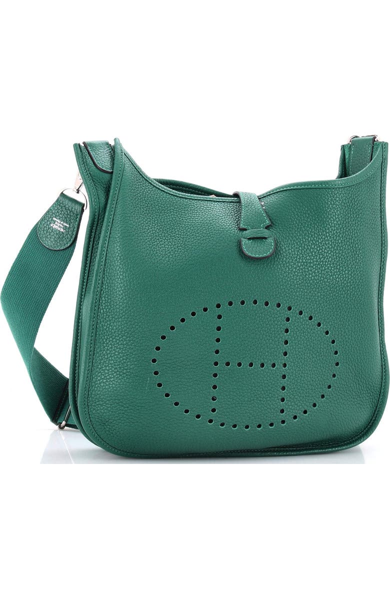 Pre-Owned Hermes Evelyne Bag Gen III Clemence PM, Alternate, color, Malachite