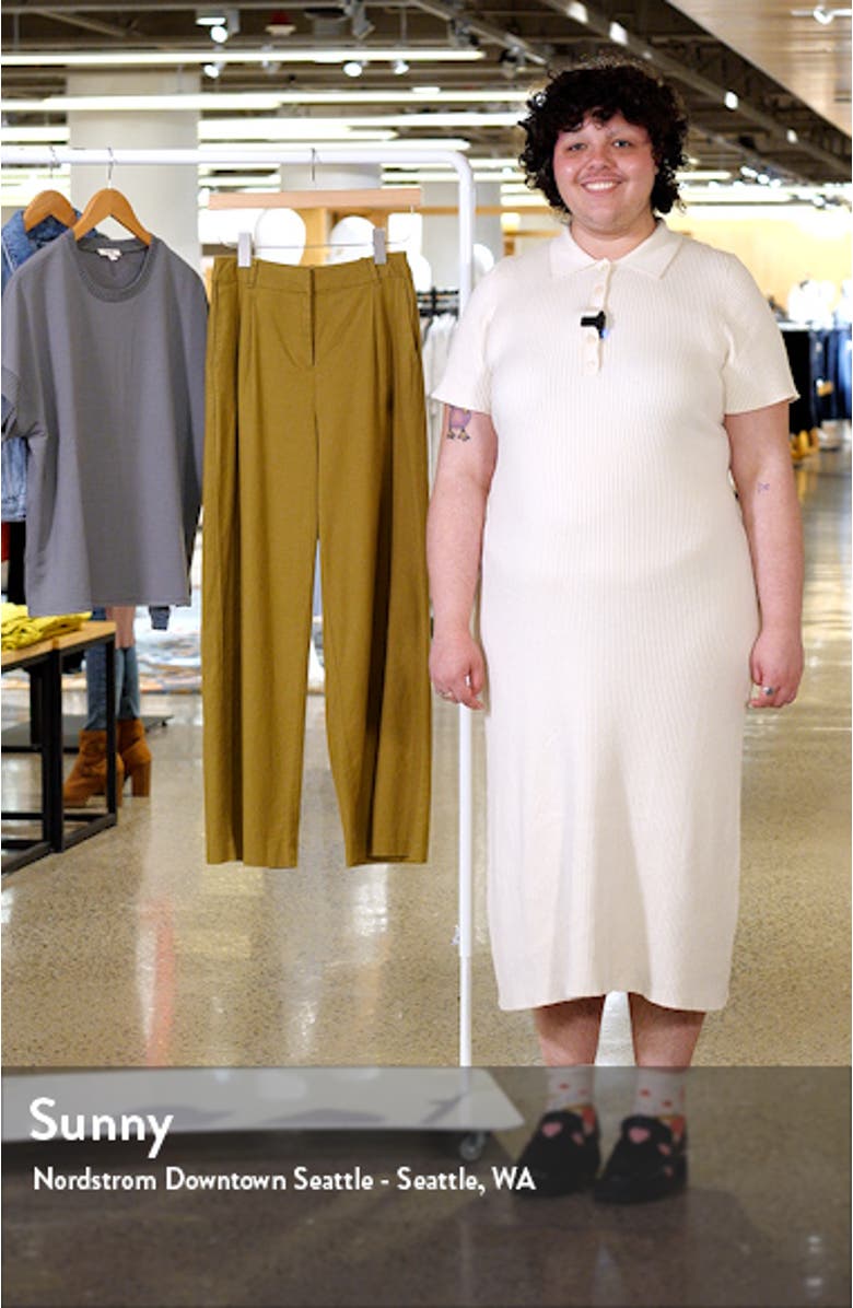 Wide Leg Linen Blend Pants, sales video thumbnail