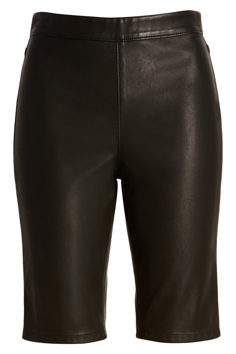 Faux Leather Biker Shorts, Alternate, color, DEJA BOO