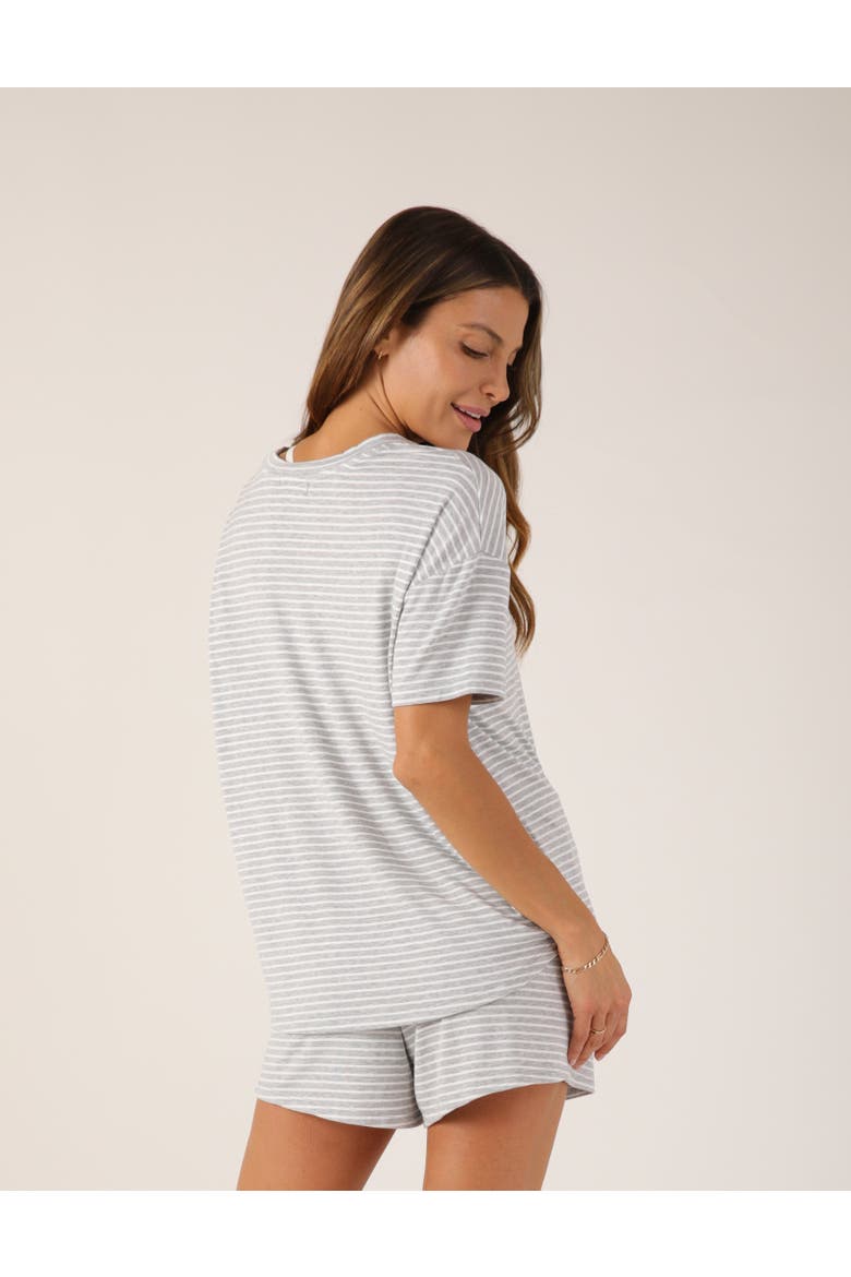 Lazy Haven Tee, Alternate, color, Heather Grey/White Stripe