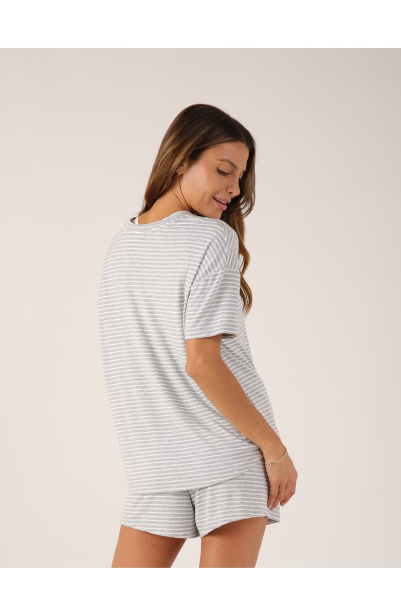 SoftFlex Lazy Haven Tee, Alternate, color, Heather Grey/White Stripe
