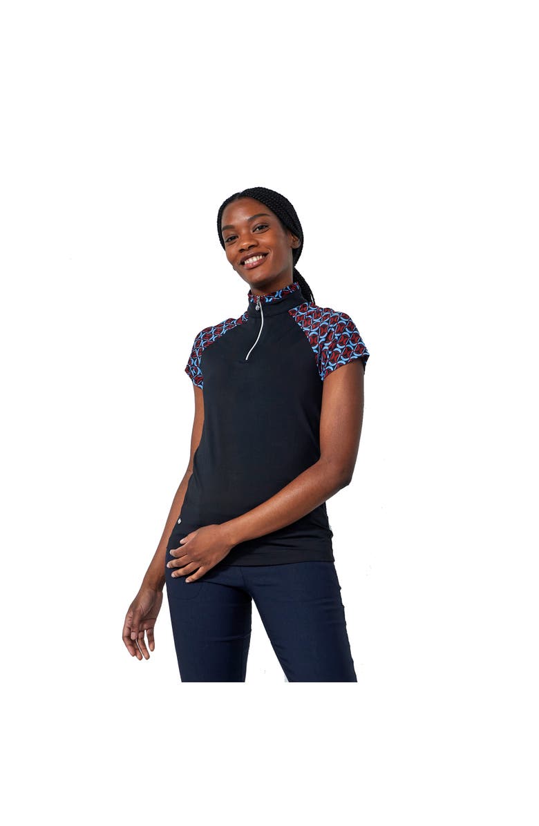 Daily Sports Bonito Cap Sleeve Womens Golf Polo, Main, color, Black