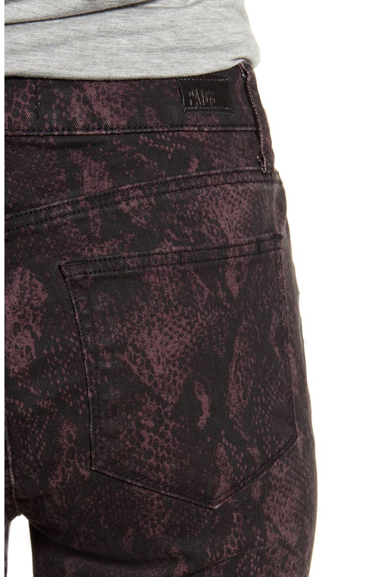 Hoxton High Waist Ankle Skinny Jeans, Alternate, color, BLACK FIG PYTHON