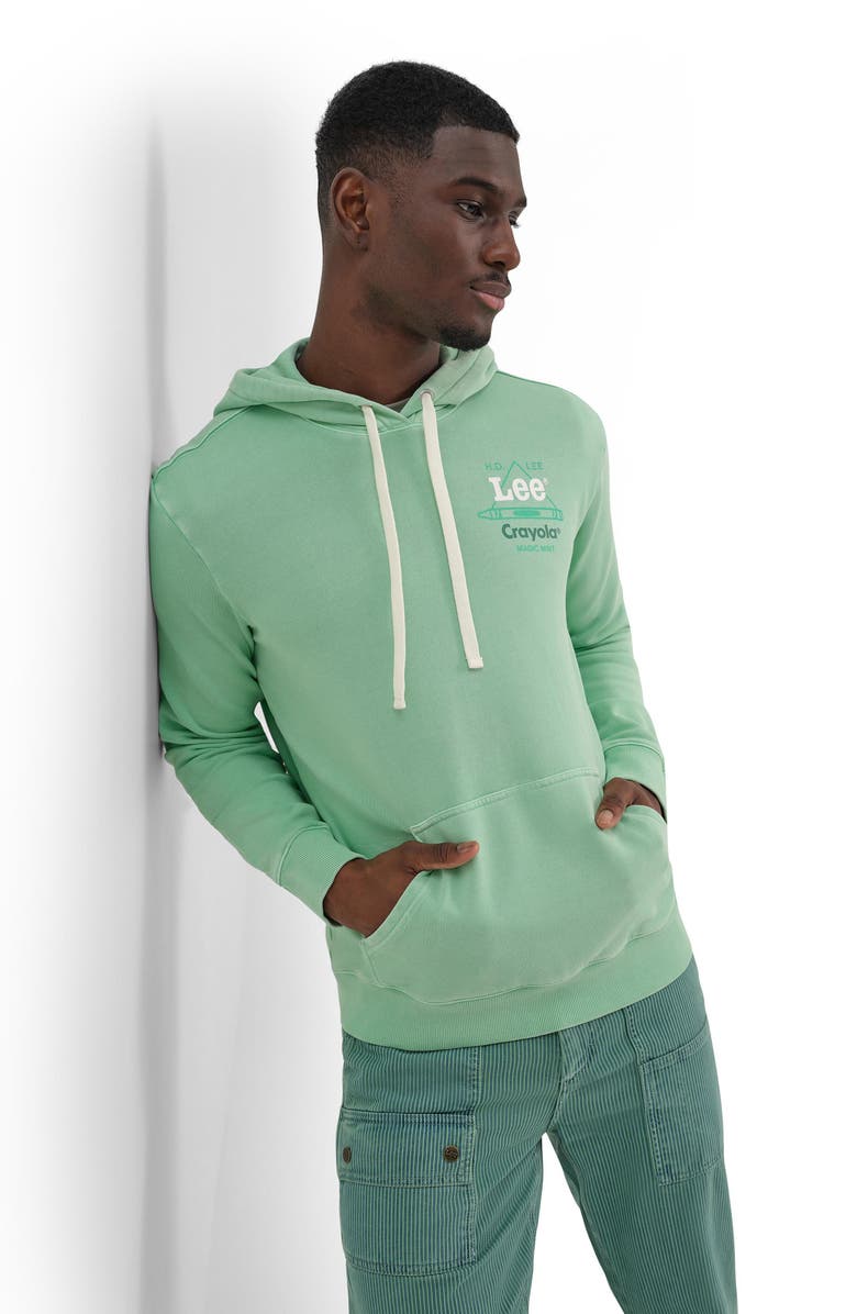 Lee x Crayola Cotton Blend Hoodie, Alternate, color, Magic Mint
