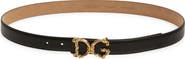 Dolce&Gabbana DG Baroque Buckle Leather Belt