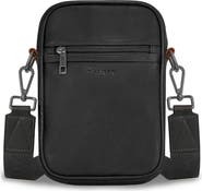 CHAMPS Onyx Leather Vertical Crossbody Bag