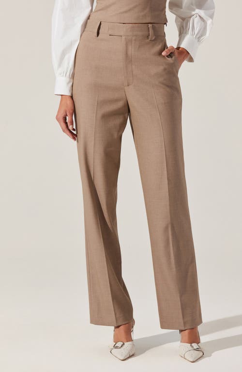 Astr The Label Brooks Straight Leg Pants In Taupe