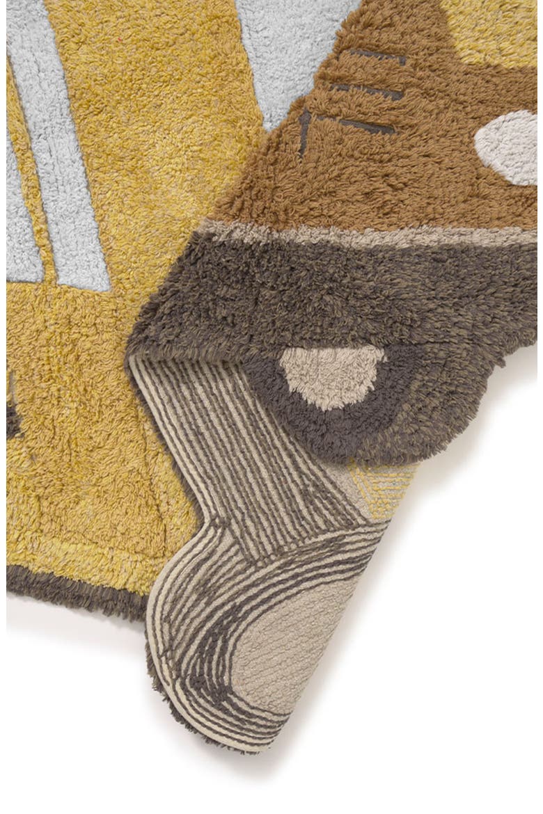Kids' School Bus Rug, Alternate, color, YELLOW