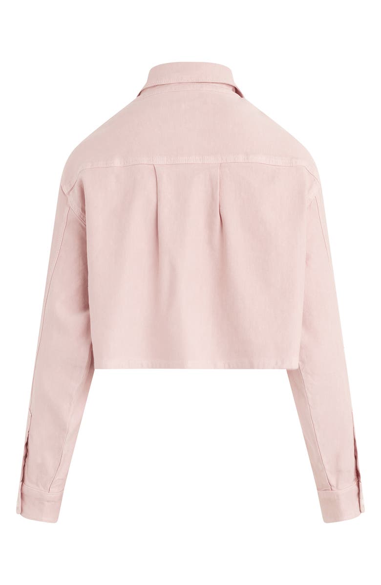 Hudson Jeans Oversize Crop Button-Up Shirt, Alternate, color, Zephyr