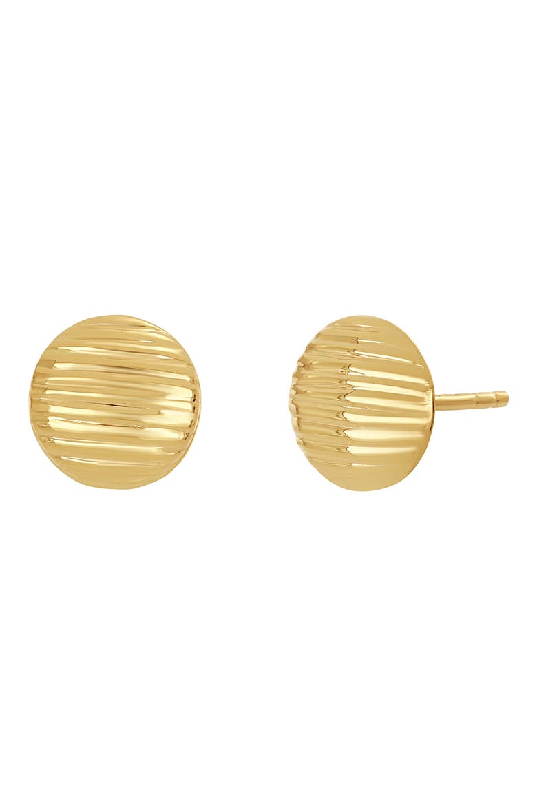 14K Gold Stripe Stud Earrings (Nordstrom Exclusive), Main, color, 14K YELLOW GOLD