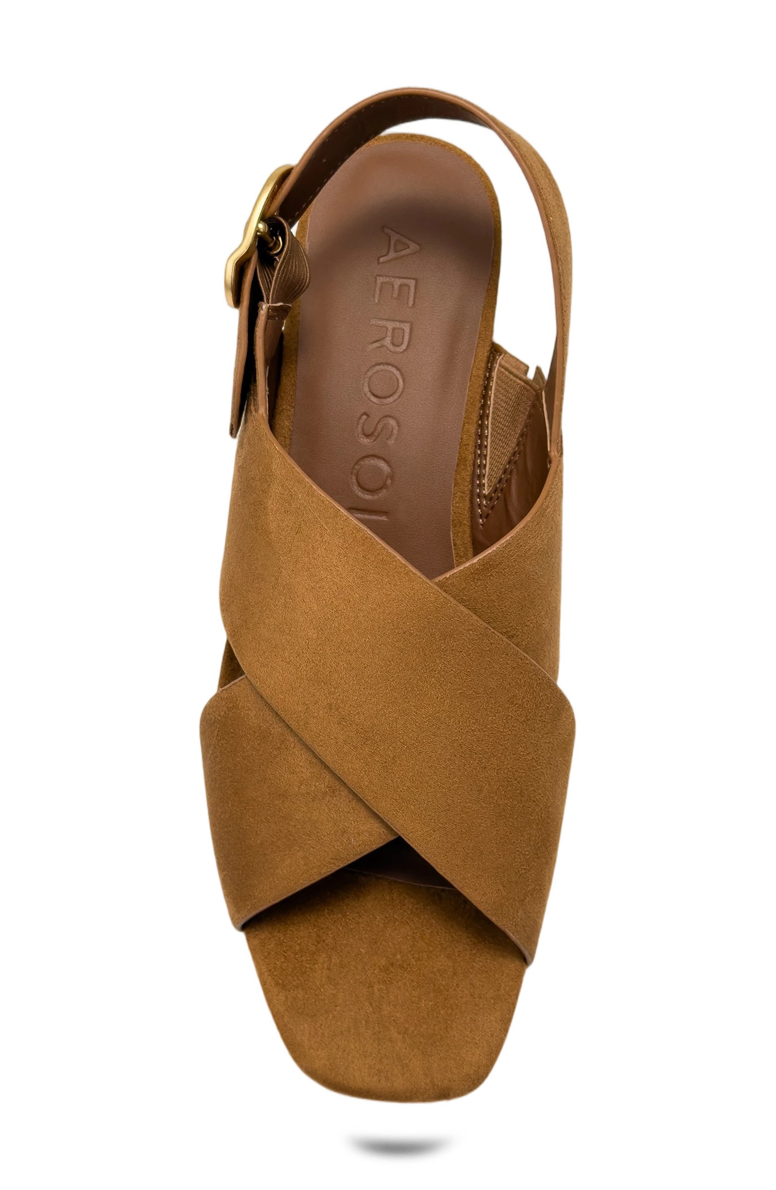 Pura Platform Sandal, Alternate, color, TAN SUEDE CORK HEEL