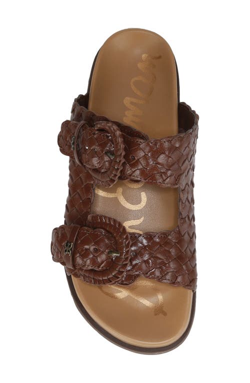 Shop Sam Edelman Tiffanie Woven Two-strap Sandal In Burnt Brandy