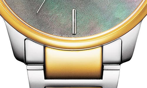 Citizen Eco-drive Mother-of-pearl Two-tone Bracelet Watch, 39.2mm X 9.5mm In Gold