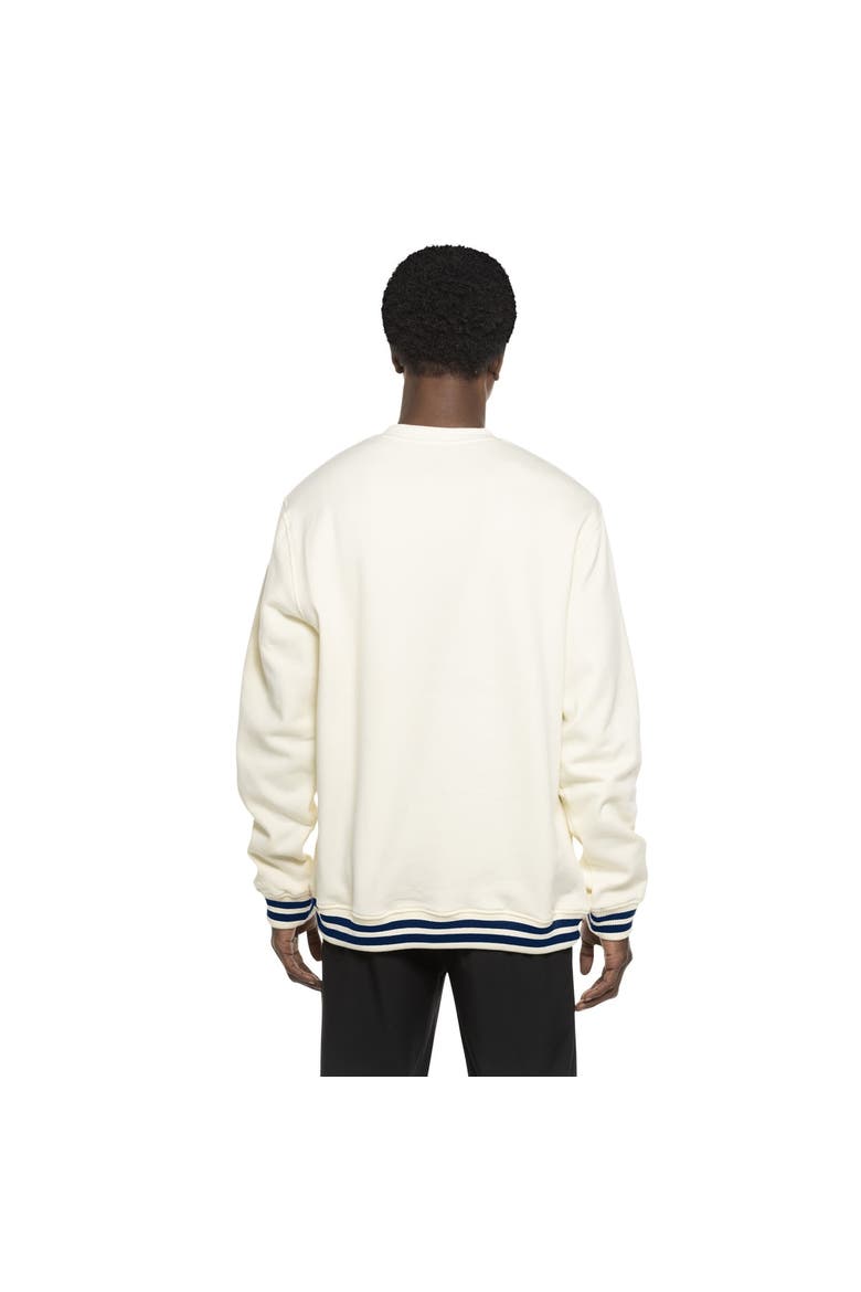Men's New Era White Milwaukee Brewers Throwback Sweatshirt, Alternate, color, Cream