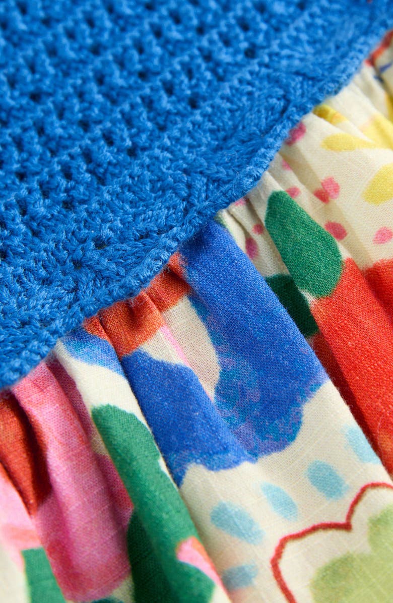 NEXT Kids' Mixed Media Crochet Stitch Dress, Alternate, color, 