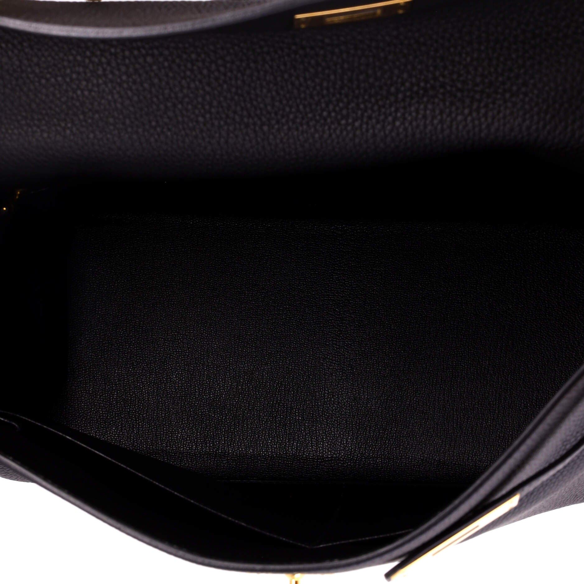 Kelly Handbag Black Togo with Gold Hardware 32, Alternate, color, Black