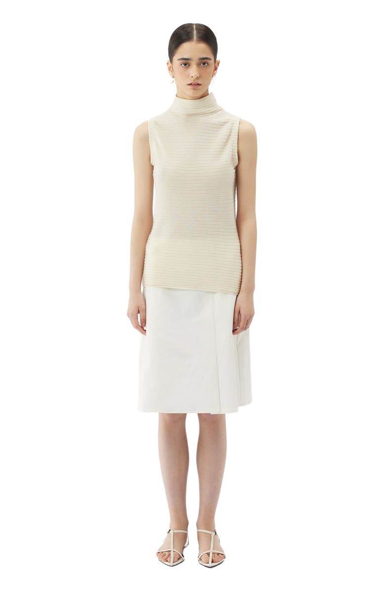 GOBI Mongolian Cashmere Lightweight Cashmere Silk Turtleneck, Alternate, color, Marshmallow