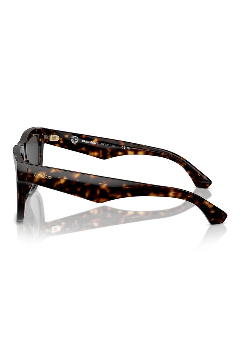 56mm Square Sunglasses, Alternate, color, DK HAVANA