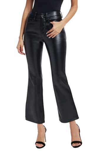 Good Legs Crop Faux Leather Mini Bootcut Pants