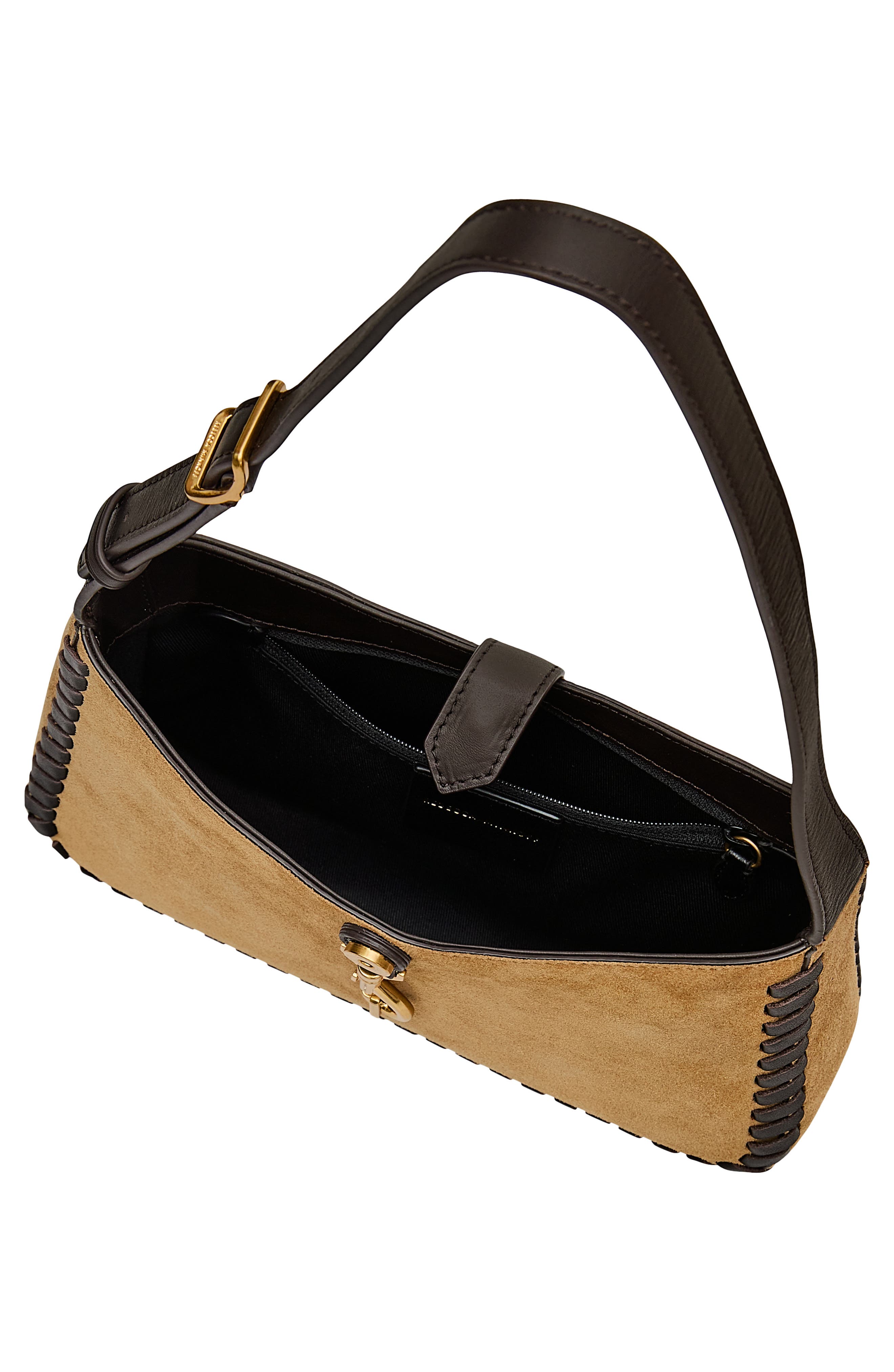 Megan Leather Shoulder Bag, Alternate, color, CHESTNUT/ FONDANT