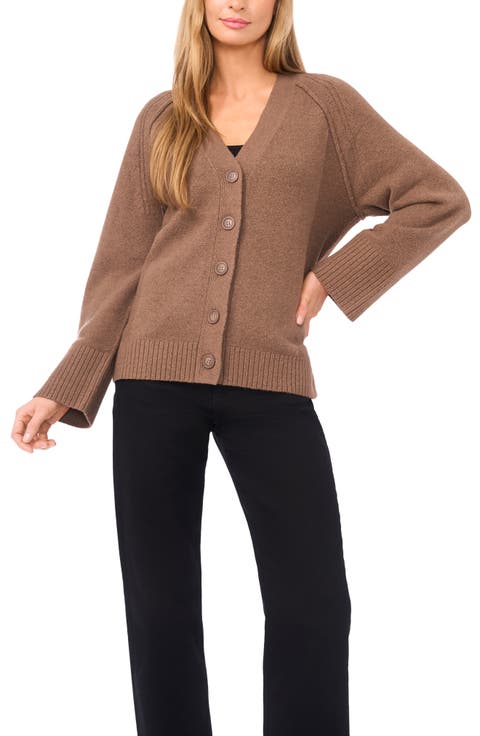 Raglan Sleeve V-Neck Cardigan (Regular & Petite)
