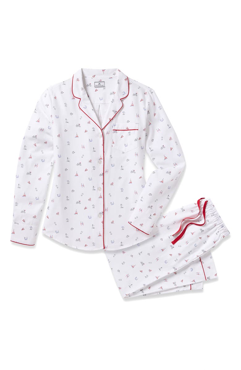 Petite Plume Coastal Charms Cotton Pajamas, Alternate, color,