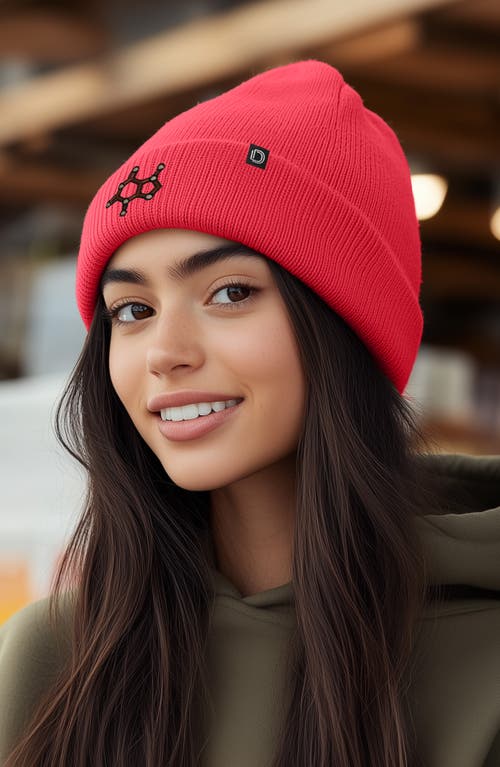 Dalix Molecule Beanie In Neon Pink