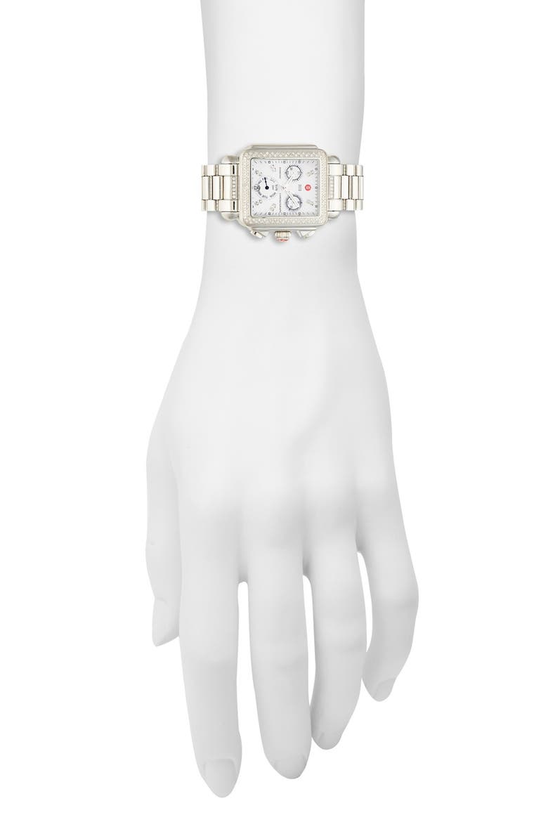 'Urban Mini Diamond' Diamond Dial Watch Case, 29mm x 30mm, Alternate, color, SILVER