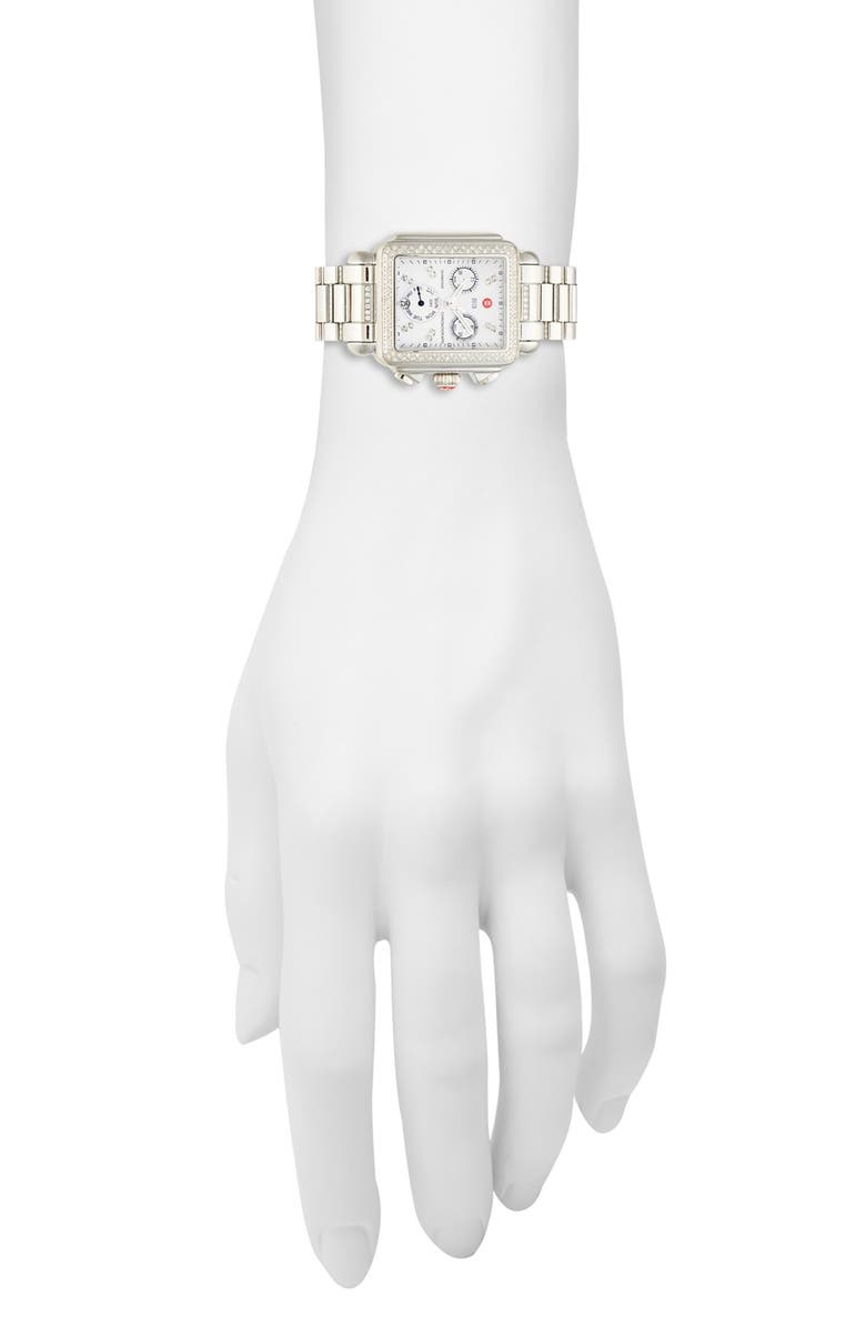 MICHELE 'Urban Mini Diamond' Diamond Dial Watch Case, 29mm x 30mm, Alternate, color, 