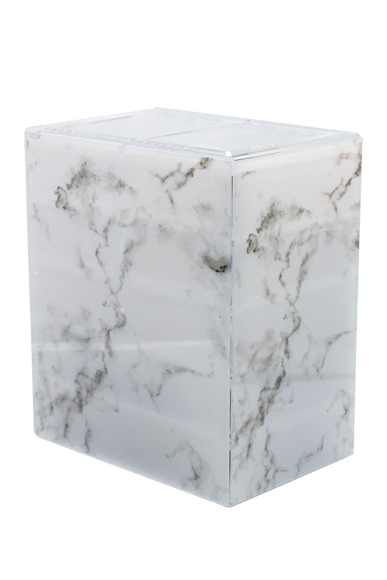 Cosmetic & Makeup Storage Case Set - Gray Marble, Alternate, color, GREY MARBLE