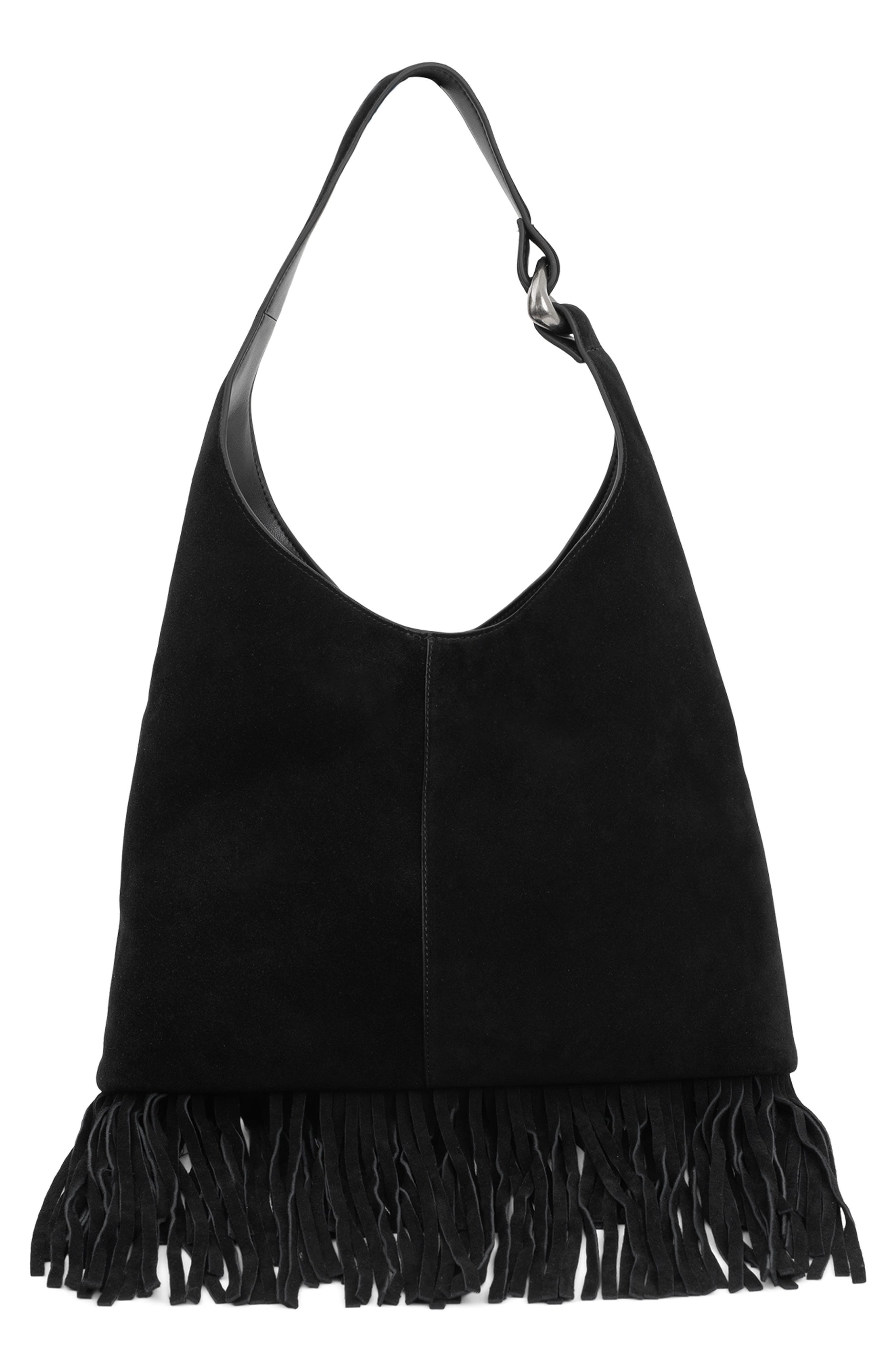 Jeffrey Campbell Wonders Suede Shoulder Bag, Main, color, 