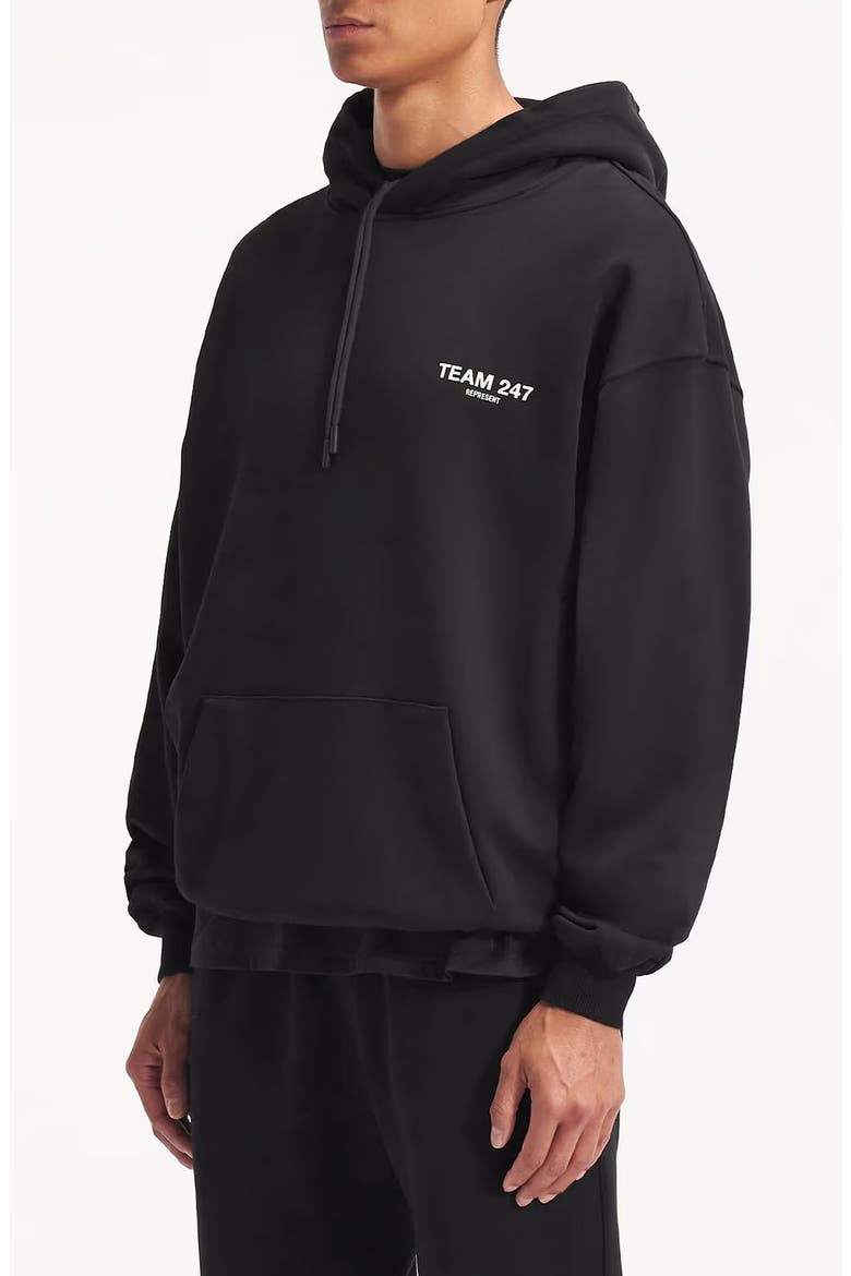 Team 247 Oversize Graphic Hoodie, Alternate, color, JET BLACK