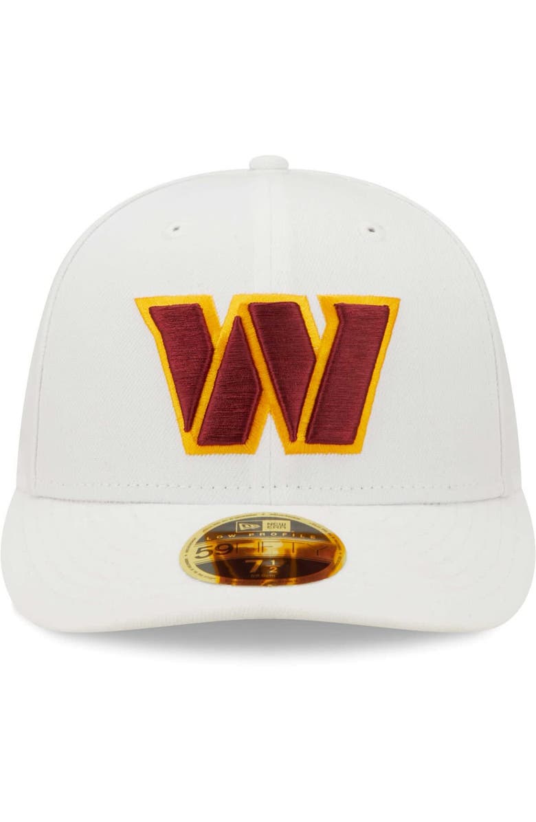 New Era Men's New Era White Washington Commanders Omaha Low Profile 59FIFTY Fitted Hat, Alternate, color, White