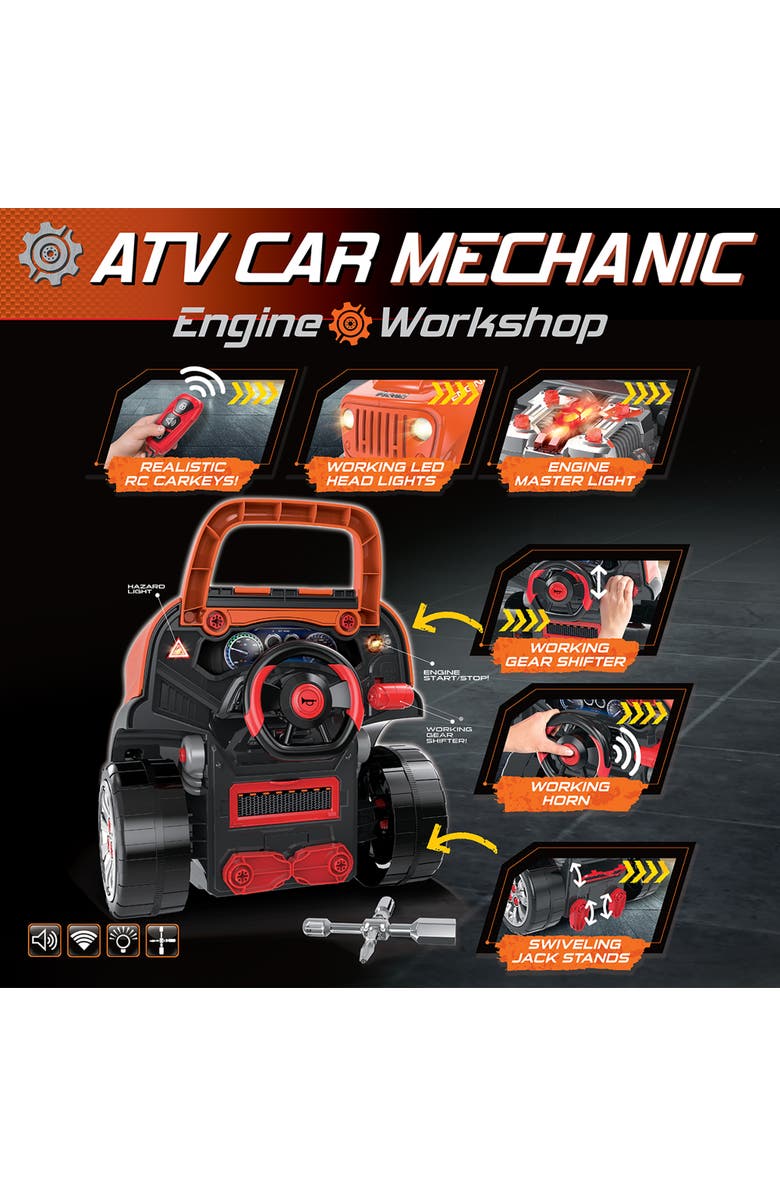 THE BUBBLE FACTORY Atv Car Mechanic Engine Workshop (Orange) Cool Take Apart And Rebuild Engine, Alternate, color, Orange