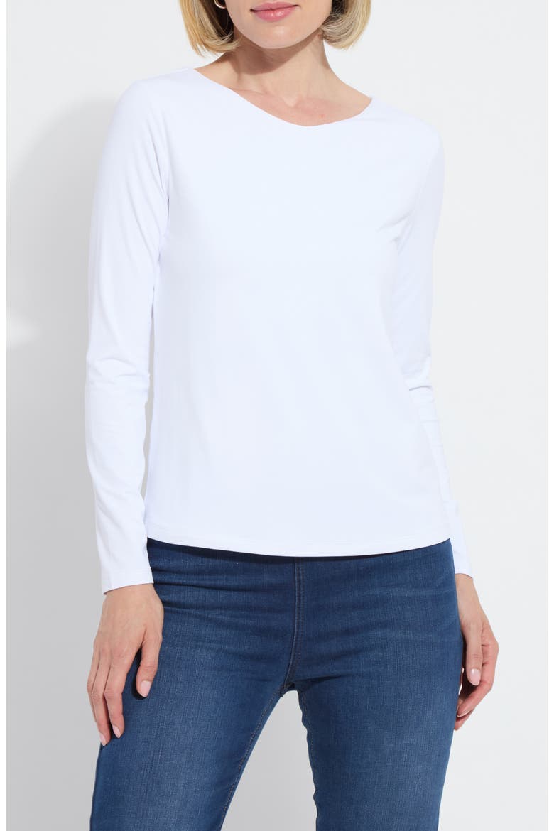 Lyssentials Long Sleeve T-Shirt, Main, color, WHITE